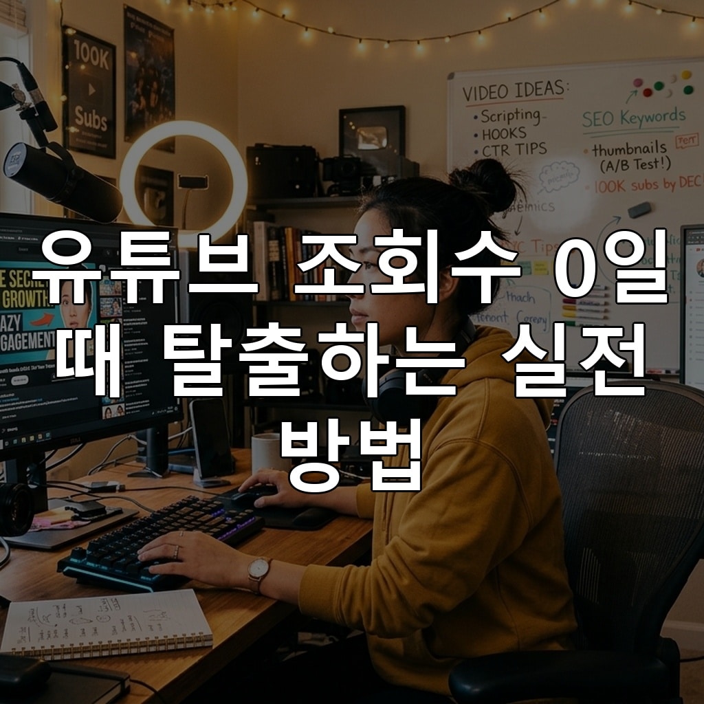 유튜브 조회수 0일 때 탈출하는 실전 방법