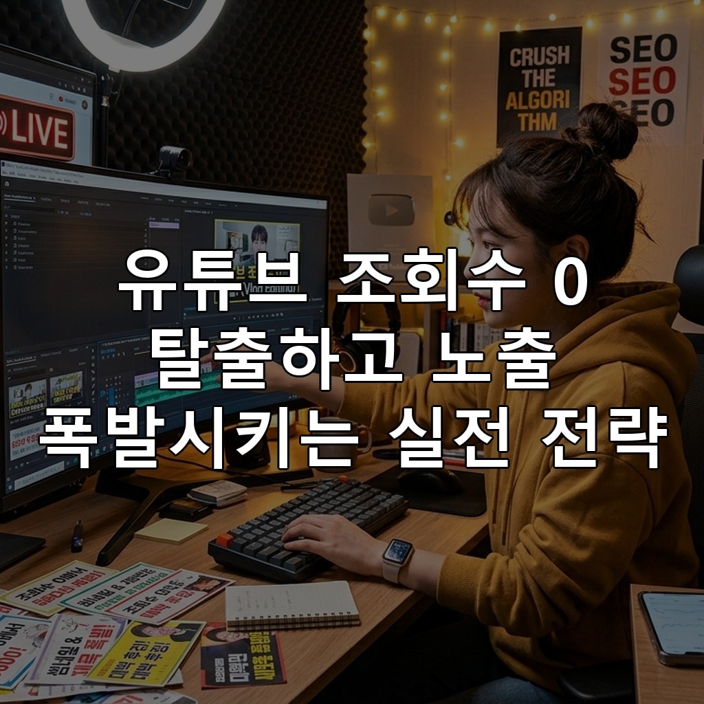유튜브 조회수 0 탈출하고 노출 폭발시키는 실전 전략