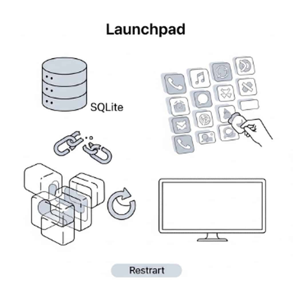 버벅거리는 맥북 런치패드 초기화 및 응용프로그램 아이콘 재정렬 방법