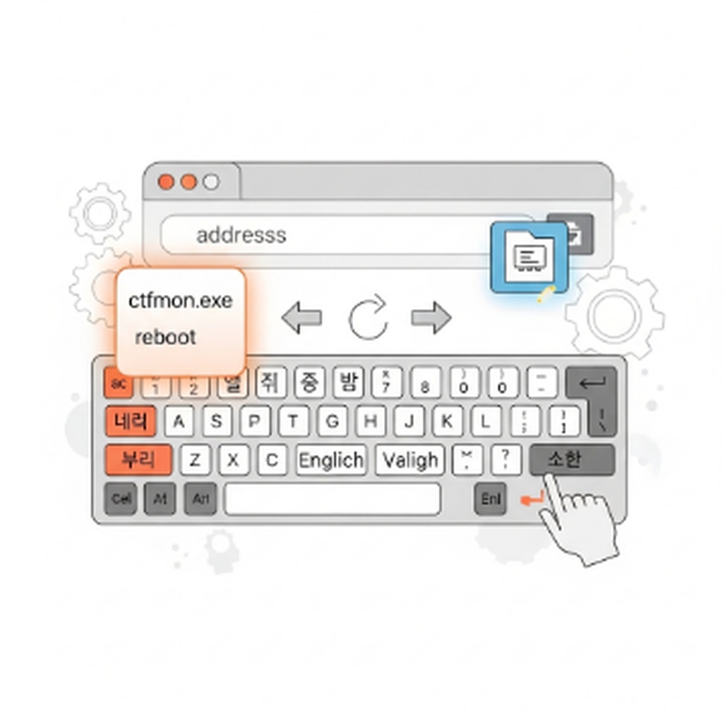 키보드 한영 전환 안 될 때 ctfmon 실행으로 해결하는 방법