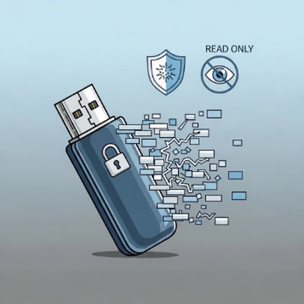 USB 메모리 쓰기 금지 해제 및 강제 초기화 방법