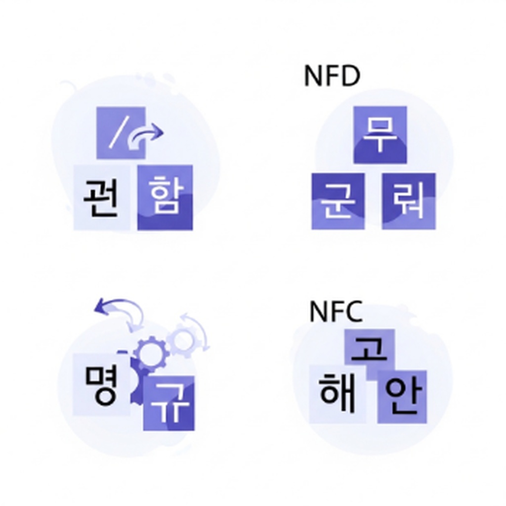 맥북 한글 자음 모음 분리 현상 해결 및 자소 분리 방지법