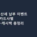 9월 재산세 고지서와 신용카드 납부