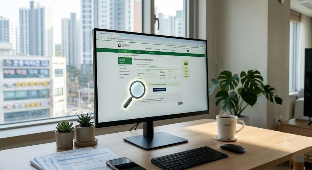 홈택스 PC 근로장려금 심사진행현황 조회 화면