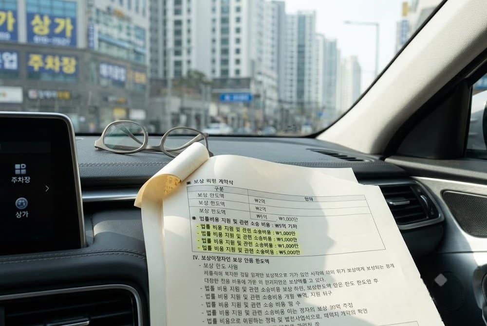 운전자보험 변호사선임비용 특약 약관과 돋보기안경