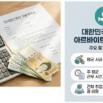 알바 퇴직금 지급기준을 계산하는 계산기와 근로계약서