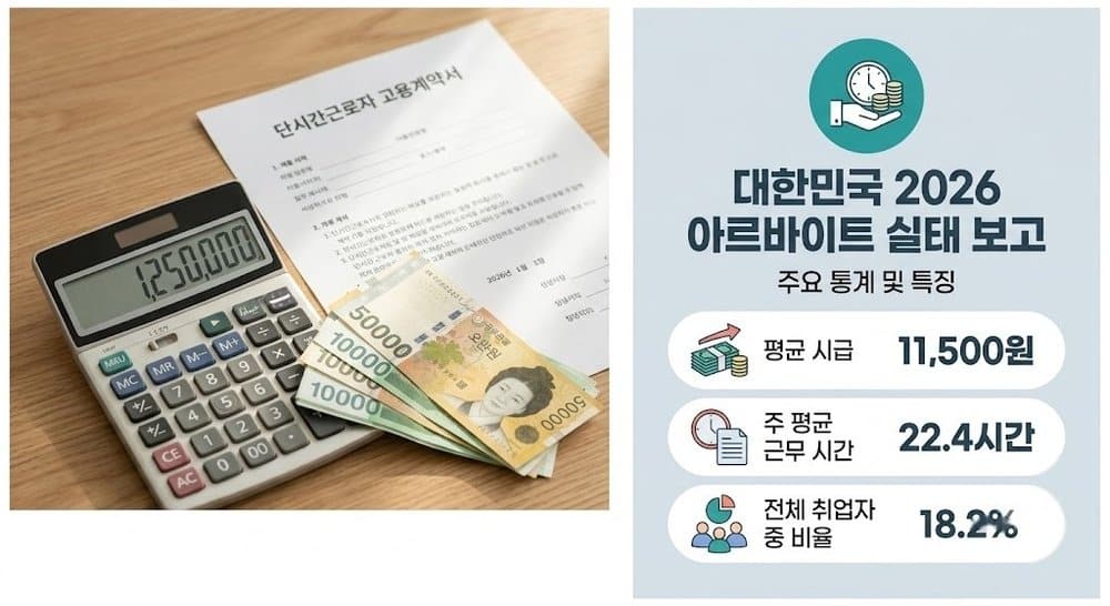 알바 퇴직금 지급기준을 계산하는 계산기와 근로계약서