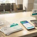 농협 파킹통장 통장과 스마트폰 뱅킹 화면