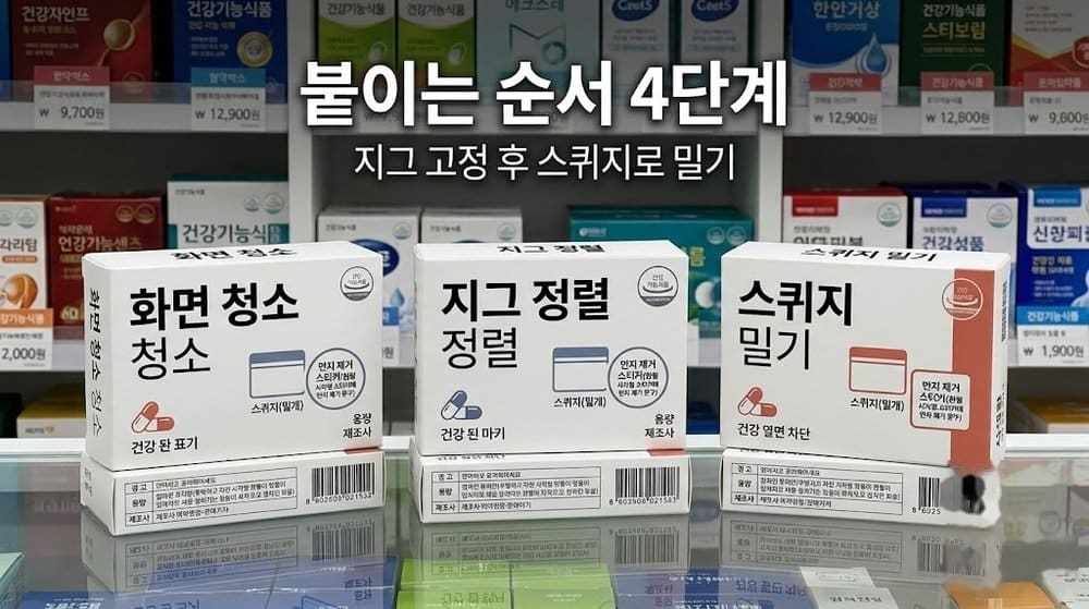 갤럭시 S23 플러스 필름 부착 4단계 요약